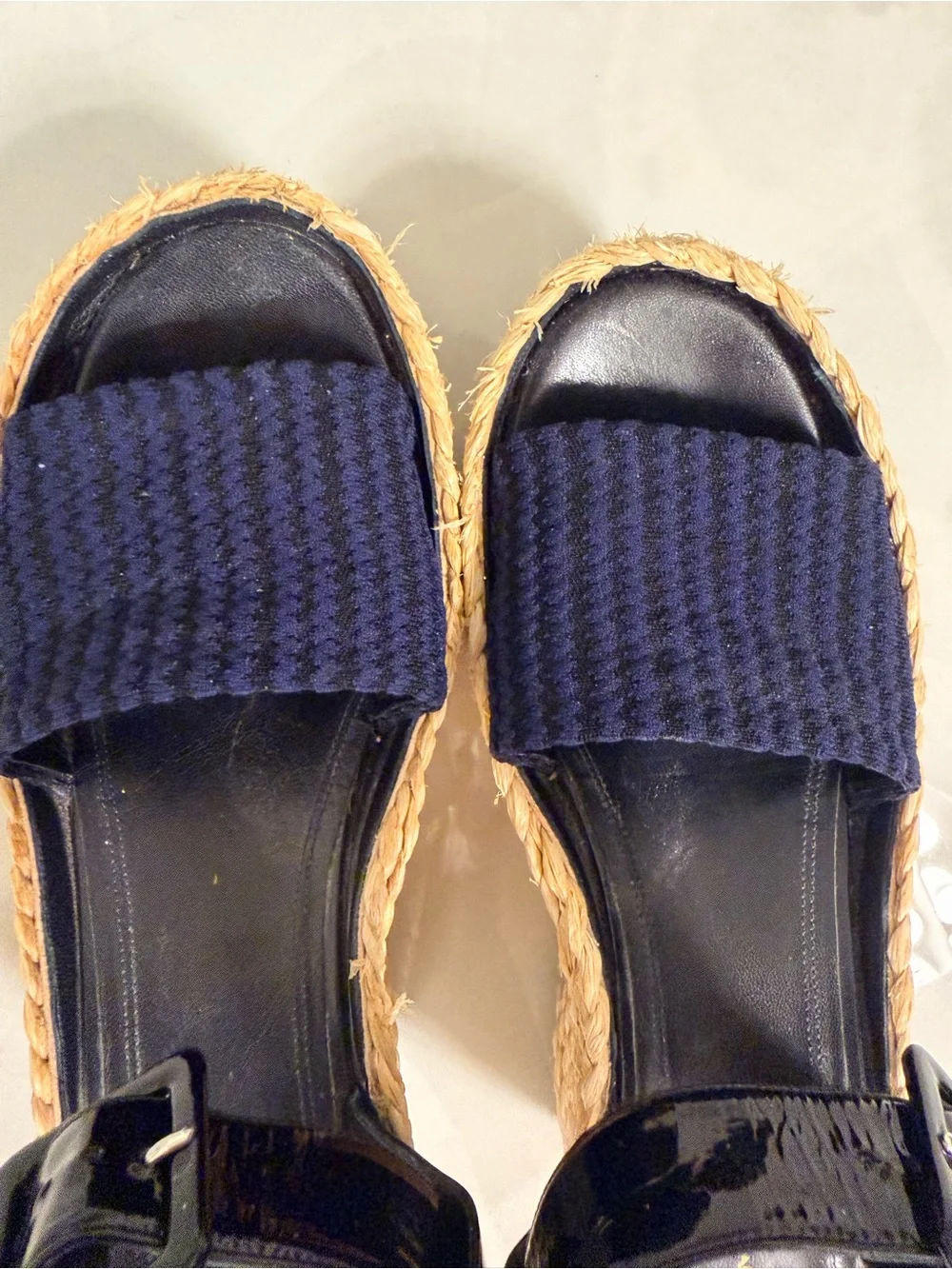 Celine platform espadrilles navy/black phoebe philo era 2014 39.5 EUC $800